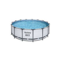 Bestway 56438 Steel Pro Max, каркасный бассейн с фильтр-насосом, лестница, тент (457х122см, 16015 л)