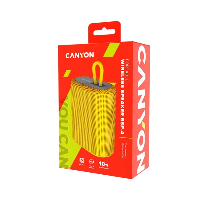 Canyon BSP-4 yellow, портативная акустика