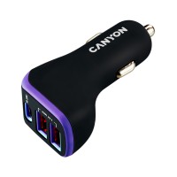 Canyon C-08 black/purple, автомобильное зарядное устройство