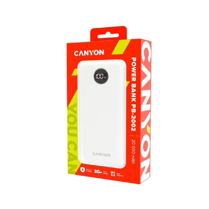 Canyon PB-2002 white, внешний аккумулятор