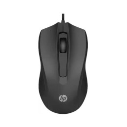 HP 100 Wired Mouse - Black, мышь