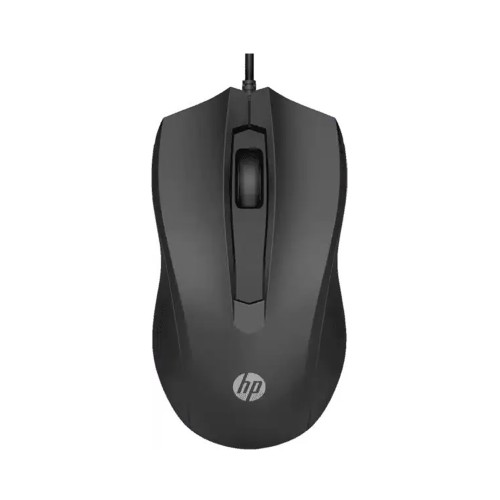 HP 100 Wired Mouse - Black, мышь