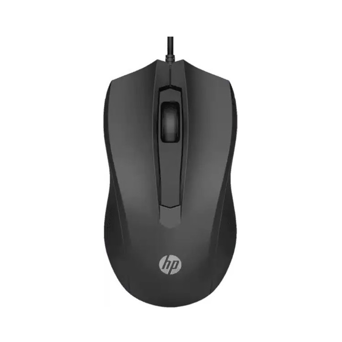 HP 100 Wired Mouse - Black, мышь