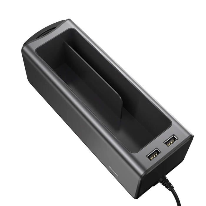 Baseus CRCWH-A01 Deluxe Metal Armrest Console Organizer (dual USB power supply) автомобильный органайзер