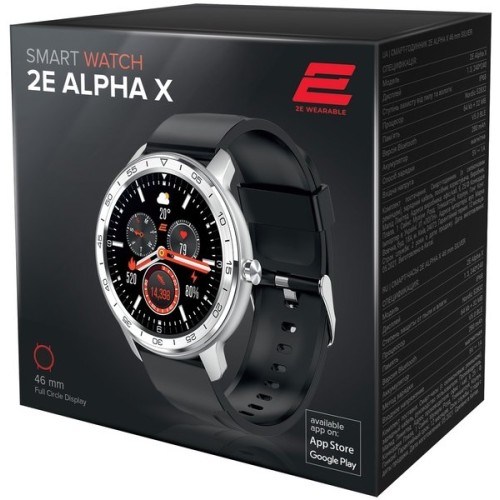 2E Alpha X 46 mm Silver, Смарт-часы