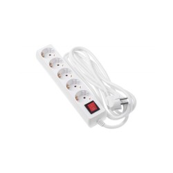 2Е 5XSchuko с выключателем, 3G*1.5мм, 1.8м, w...