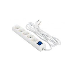 2Е 5XSchuko с выключателем, 3G*1.0мм, 3м, bla...