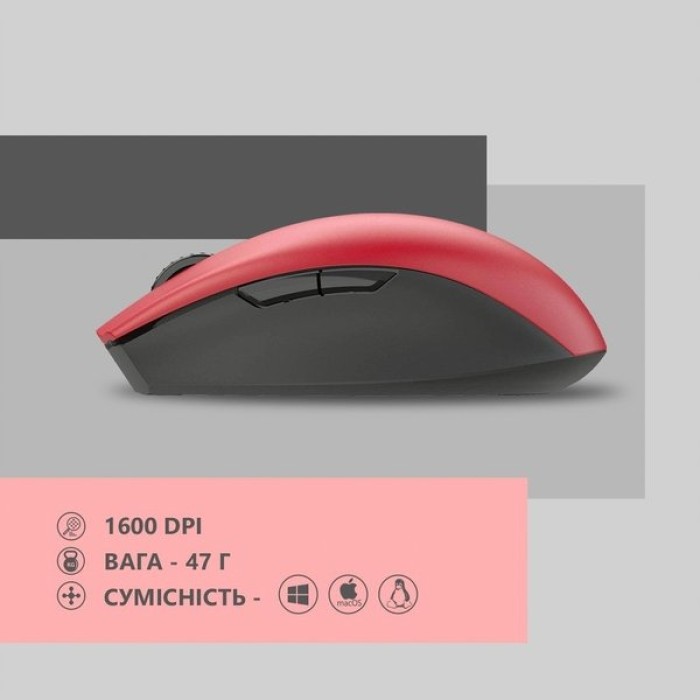 2Е MF2030 WL Rechargable Red, беспроводная мышь