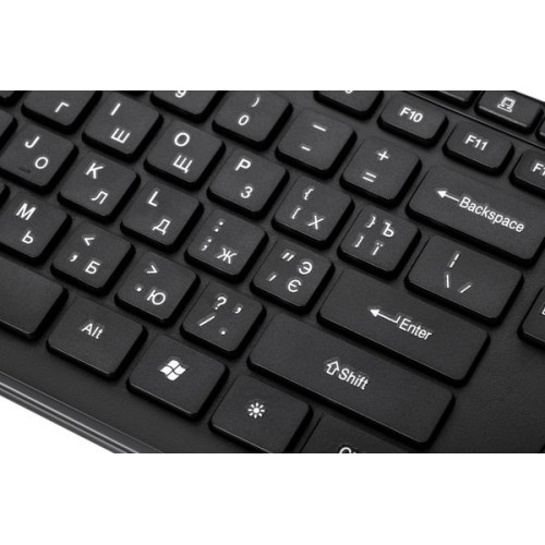 2E KM1020 Slim USB Black, клавиатура 