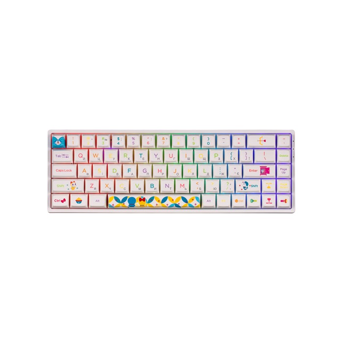 Akko 3068B Doraemon Rainbow CS Jelly Pink RGB, клавиатура