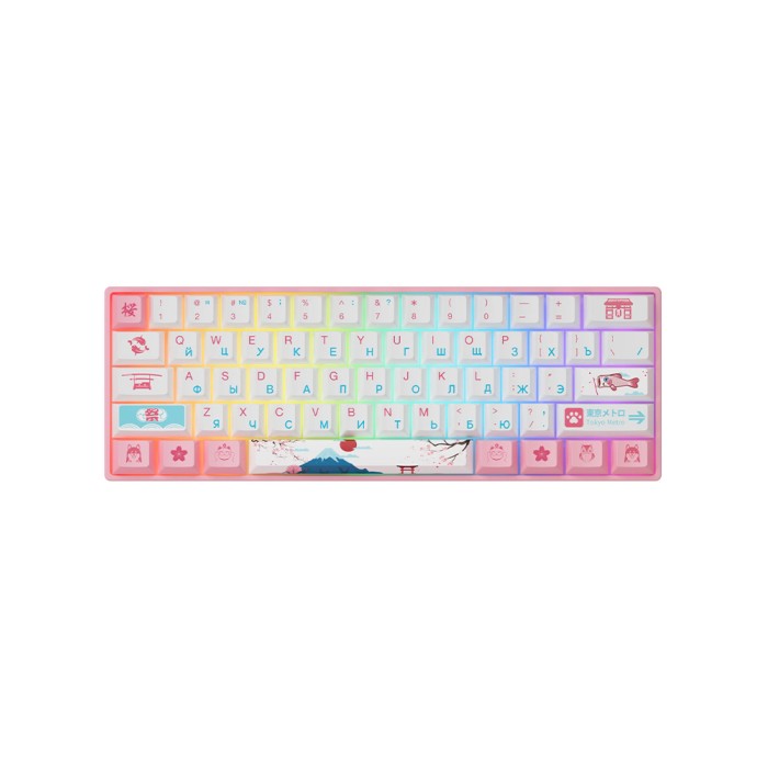 Akko 3061S World Tour Tokyo R2 RGB Hotswappable Cherry Profile Gateron Orange RGB, клавиатура