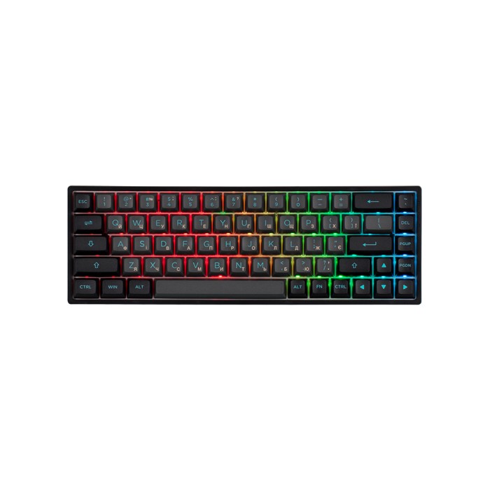 Akko 3068B Plus Black&Cyan CS Jelly Pink RGB, клавиатура