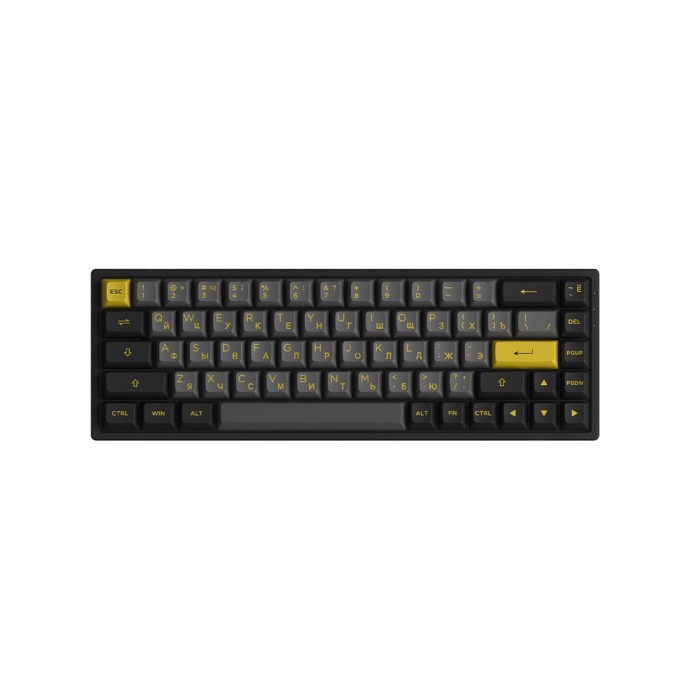 Akko 3068B Plus Black&Gold CS Jelly Purple RGB, клавиатура