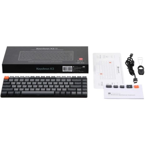 Keychron K3 84 Key Low Profile Hot-Swap Optical RGB Brown, клавиатура игровая