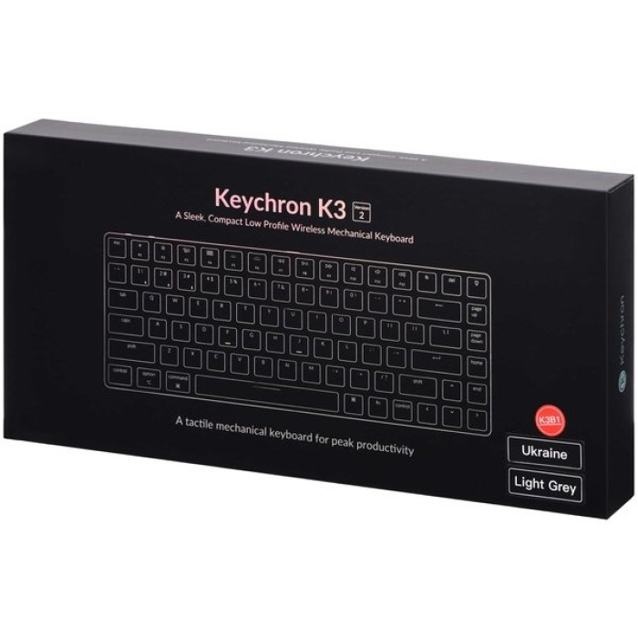 Keychron K3 84 Key Low Profile HotSwappable Optical RGB Blue Russian Layout, клавиатура игровая