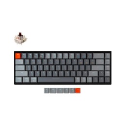 Keychron K6 68 Key Aluminum Frame HotSwappable RGB Brown Russian Layout, клавиатура игровая