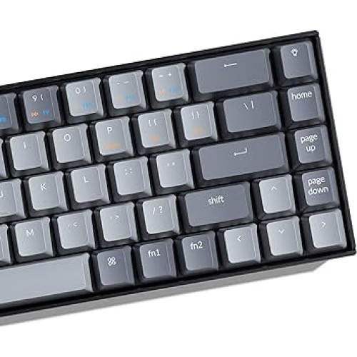 Keychron K6 68 Key HotSwappable RGB Blue Russian Layout, клавиатура игровая