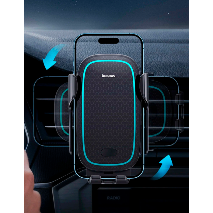 Baseus Milky Way Pro Series Wireless Charging Electric Car Mount Phone Holder 15W, автодержатель для телефона