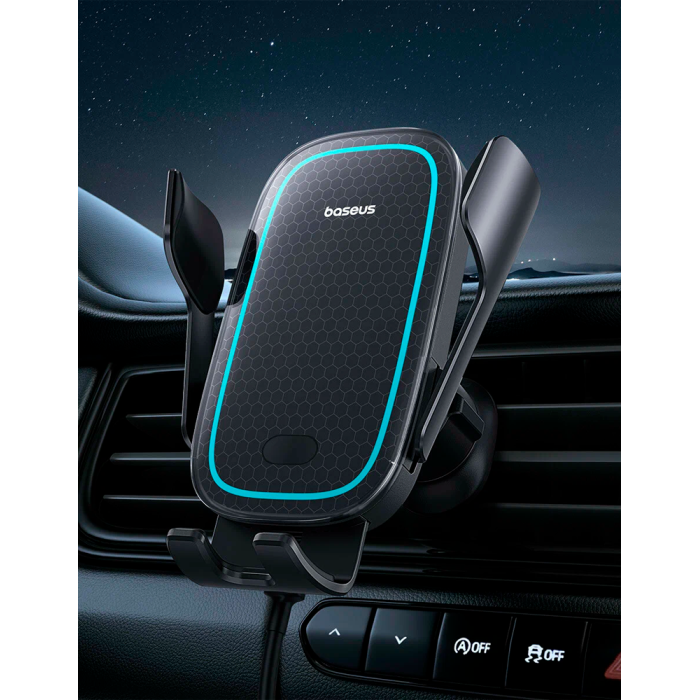 Baseus Milky Way Pro Series Wireless Charging Electric Car Mount Phone Holder 15W, автодержатель для телефона