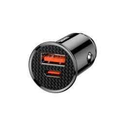 Baseus Circular Plastic A+C 30W PPS Car Charger, автомобильное зарядное устройство