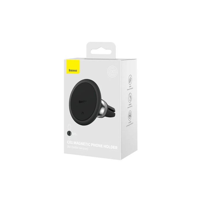 Baseus C01 Air Outlet Black (SUCC000101), автомобильный держатель