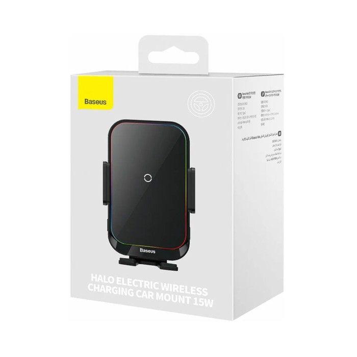 Baseus Halo Electric15W Black (SUDD000001 ), автомобильный держатель