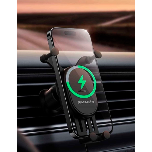 Baseus Stable Gravitational Wireless Charger Car 15W, автодержатель для телефона