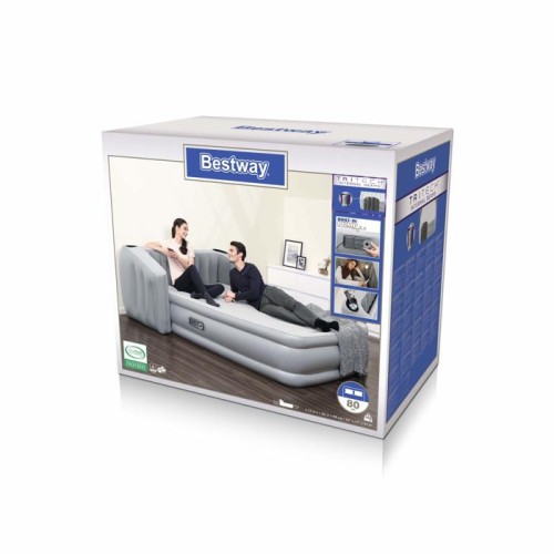 Bestway 67620 (196х233х80см) надувная кровать со спинкой, до 273 кг