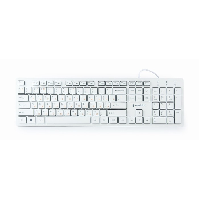 Gembrid KB-UML3-01 USB white, клавиатура