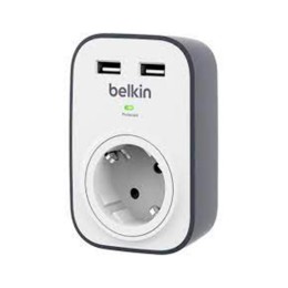 Belkin 1XSchuko, c защитой от перенапряжения, 2xUSB 2.4A 306 Дж UL 500 В белый, cетевой фильтр