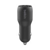 Belkin DUAL USB-A CAR CHARGER w/ 1M PVC A-LTG 24W BLK, автомобильное зарядное устройство