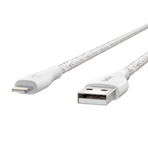 Belkin DuraTek Plus Lightning - USB-A, 1.2m, white, кабель 