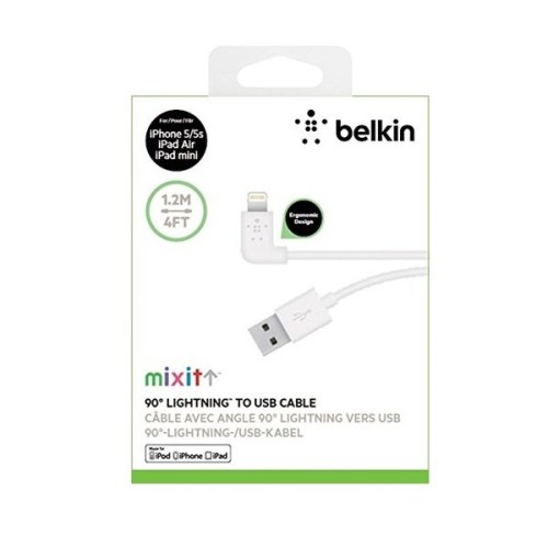Belkin Mixit USB-A - Lightning, 2.4A 1.2m right angle white, кабель 