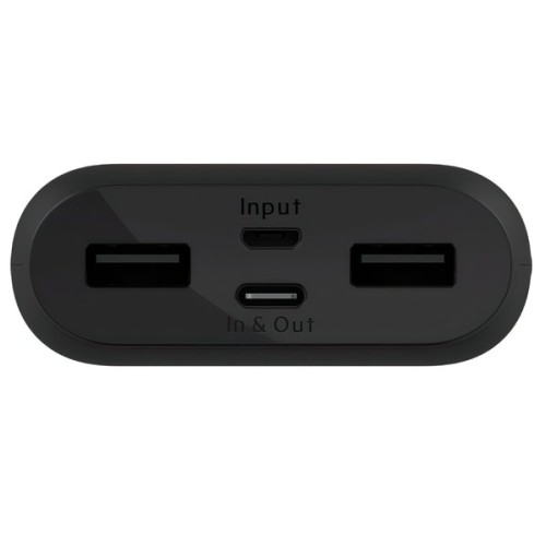 Belkin 10000mAh 15W Dual USB-A USB-C black, внешний аккумулятор