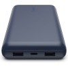 Belkin Power Bank 20000mAh 15W Dual USB-A USB-C blue, внешний аккумулятор