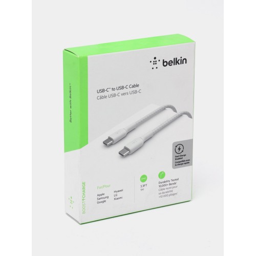 Belkin USB-С - USB-С PVC 1m white, кабель 