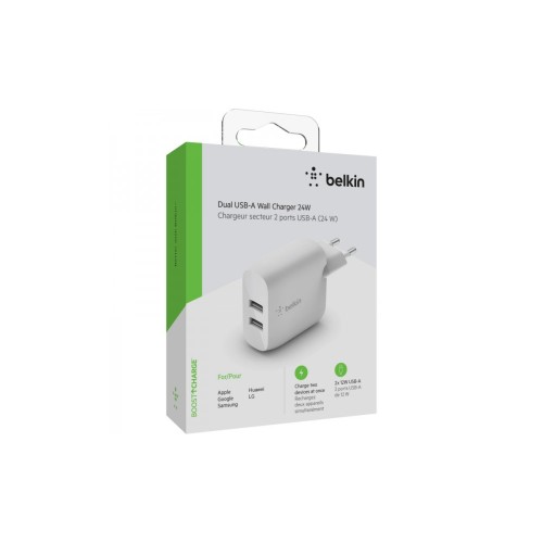 Belkin Home Charger 12W USB-A 2.4A white, зарядное устройство