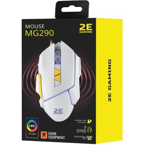 2E GAMING MG290 LED USB white, мышь игровая