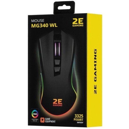 2E Gaming MG340 RGB USB black, мышь игровая