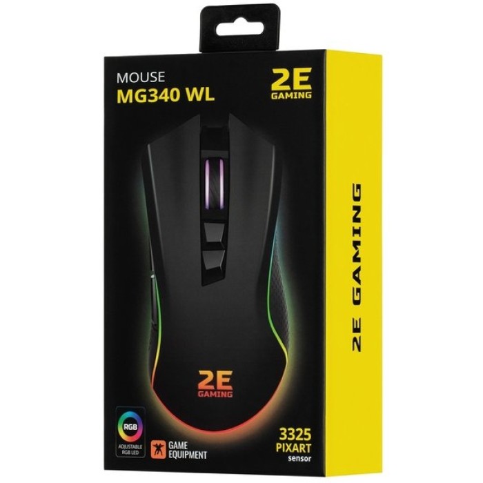 2E Gaming MG340 RGB USB black, мышь игровая