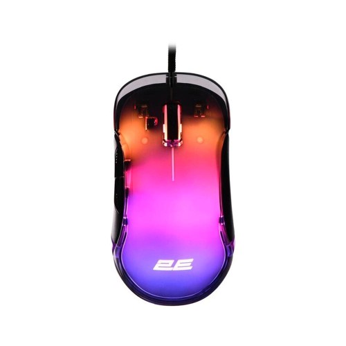 2E Gaming MG345 Transparent, RGB USB black, мышь игровая