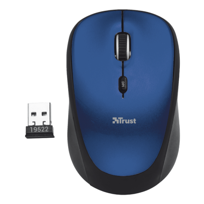 Trust YVI WIRELESS MOUSE blue, беспроводная мышь