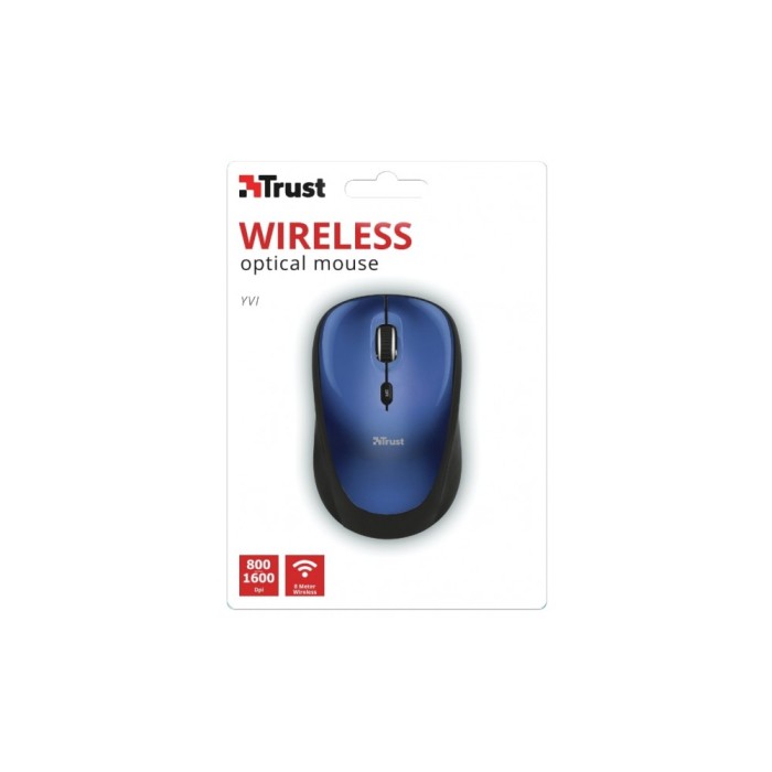 Trust YVI WIRELESS MOUSE blue, беспроводная мышь