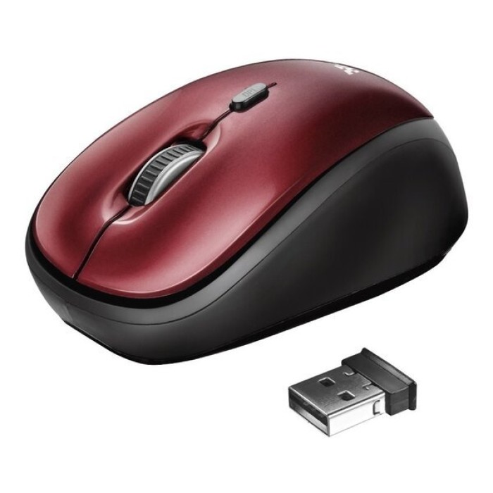 Trust YVI WIRELESS MOUSE red, беспроводная мышь