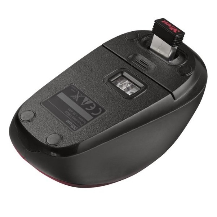 Trust YVI WIRELESS MOUSE red, беспроводная мышь