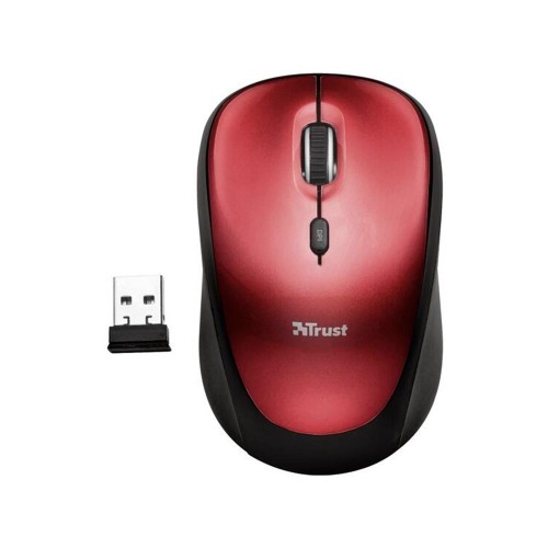 Trust YVI WIRELESS MOUSE red, беспроводная мышь