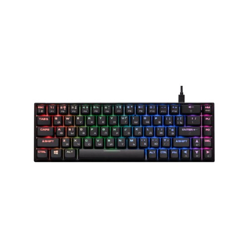 2E GAMING KG370 RGB 68key Gateron Blue Switch USB Black Ukr, клавиатура игровая 