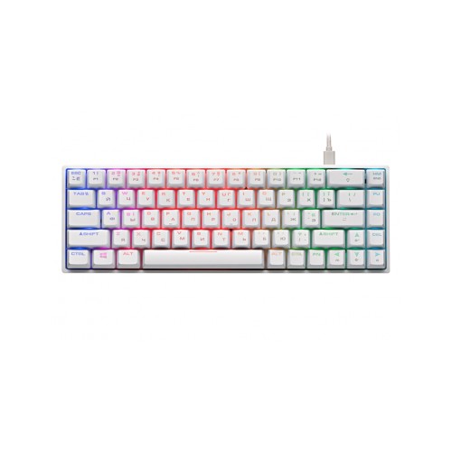 2E GAMING KG370 RGB 68key Gateron Brown Switch USB White Ukr, клавиатура игровая 