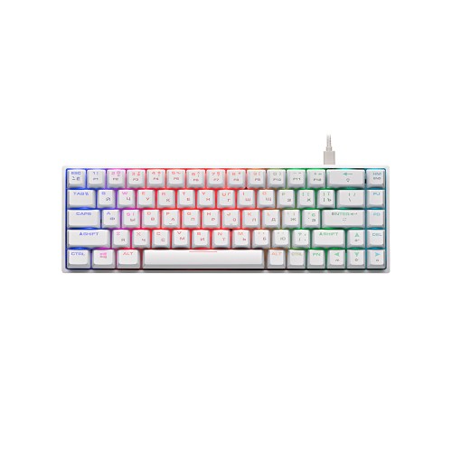 2E GAMING KG370 RGB 68key Gateron Red Switch USB White Ukr, клавиатура игровая 