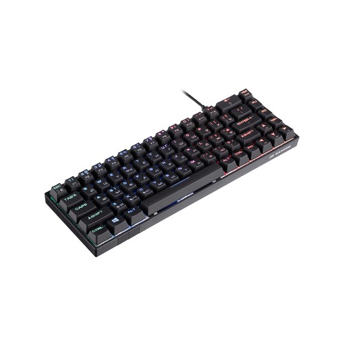 2E GAMING Keyboard KG380 RGB 68key Gateron Blue Switch BT/USB Black Ukr, клавиатура игровая